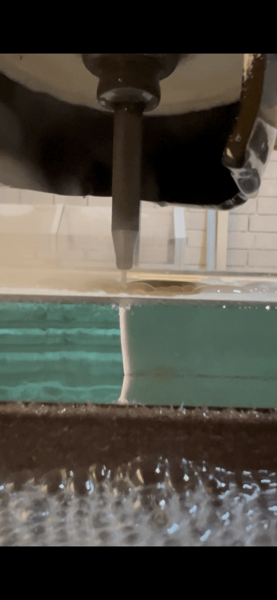 Water jet cutting work