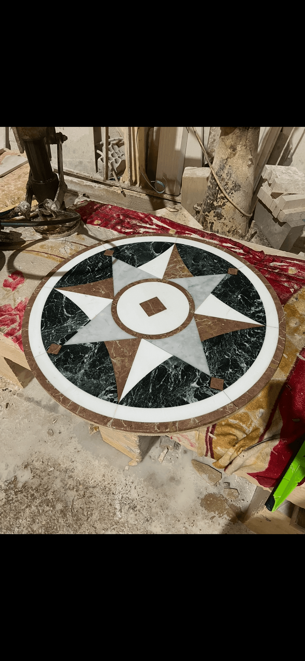 Water jet cutting work