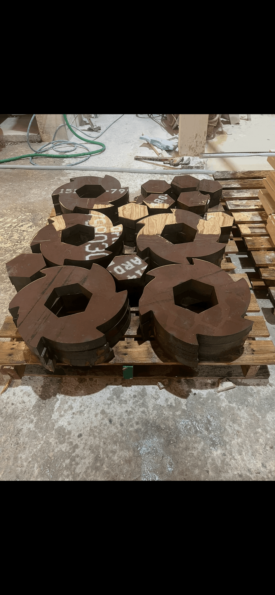 Water jet cutting work